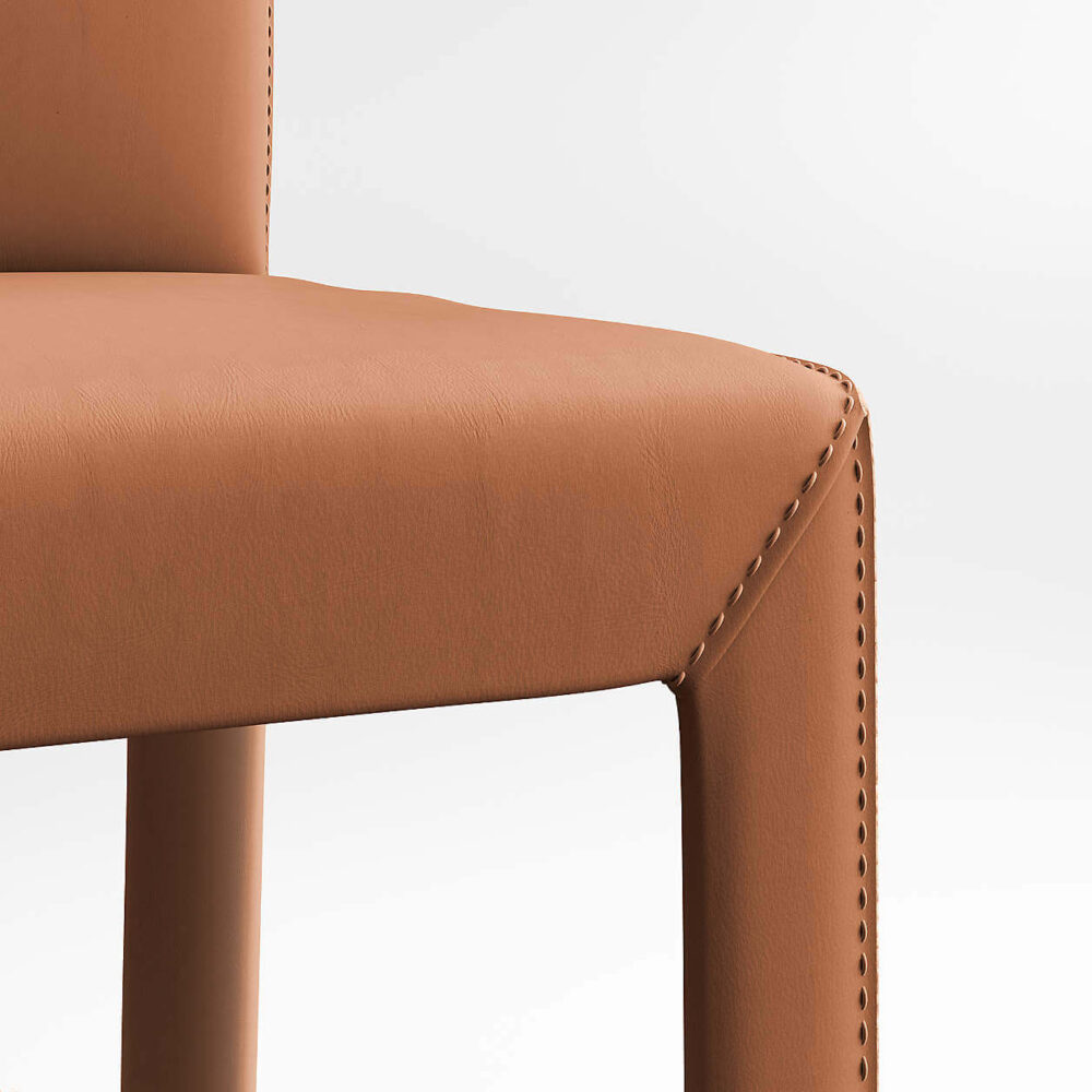 Top-Grain Leather Dining Chair - Image 2