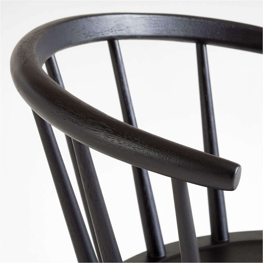 Pali Black Hardwood Dining Chair - Image 2